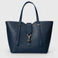 RAINA Leather Top Handle Bag - Blue