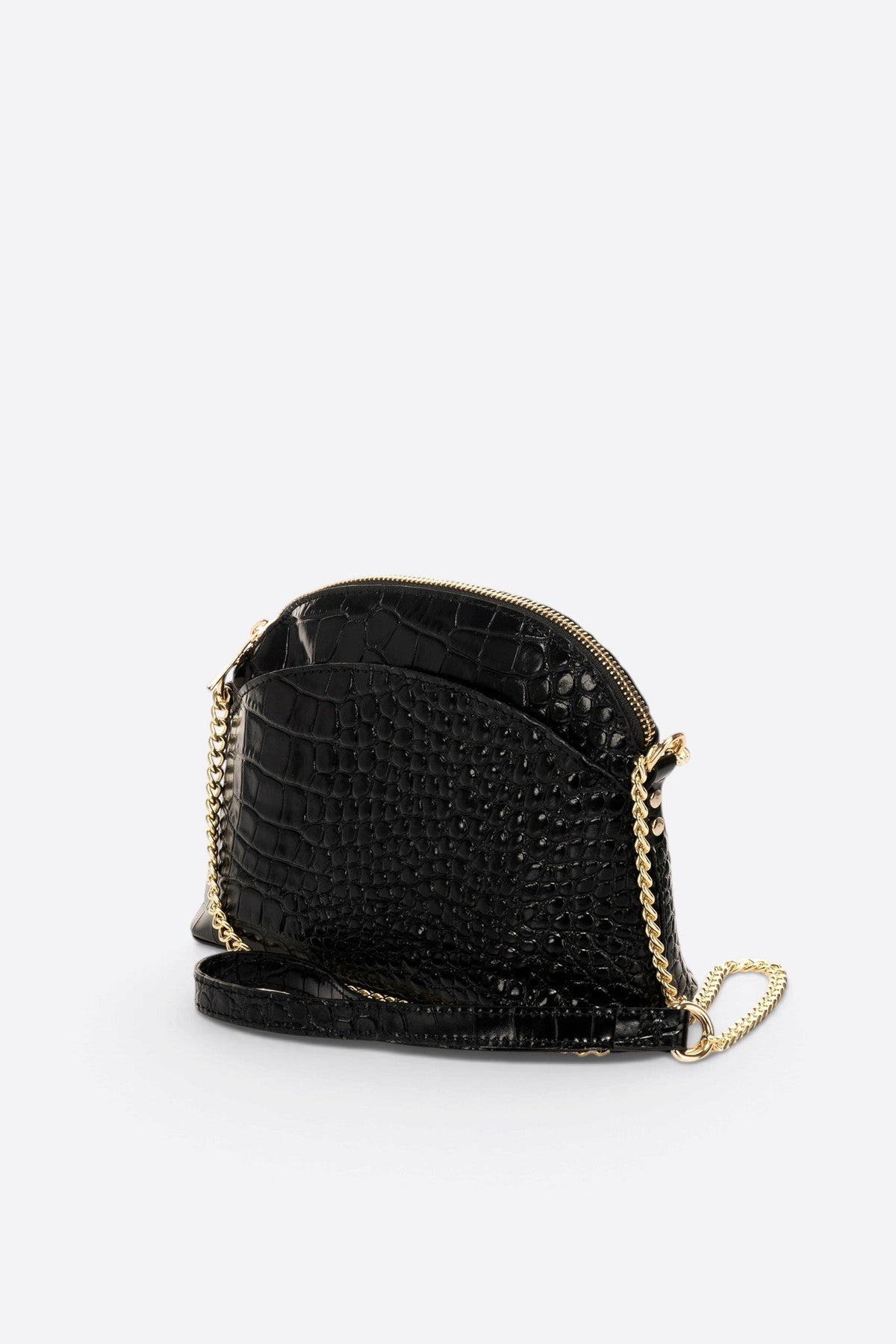 ZENA Leather Crossbody Bag - Black
