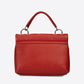 Leather Top Handle Bag 4037 - Red