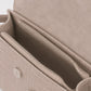 LEA Leather Top Handle Bag - Taupe