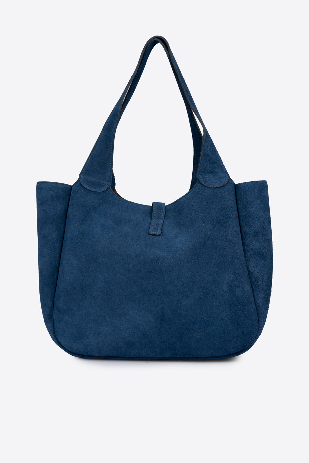 AMELIE Leather Top Handle Bag - Blue