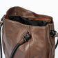 VINNIE Leather Shoulder Bag - Brown