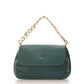 Leather Top Handle Bag 9647 - Green
