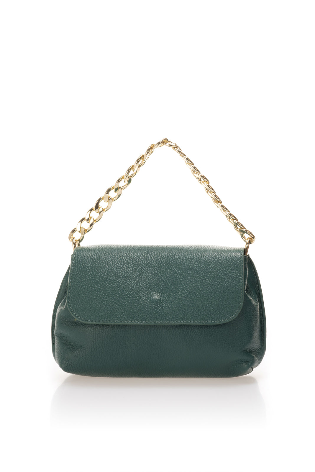 Leather Top Handle Bag 9647 - Green