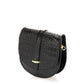 Leather Shoulder Bag 3241 - Black