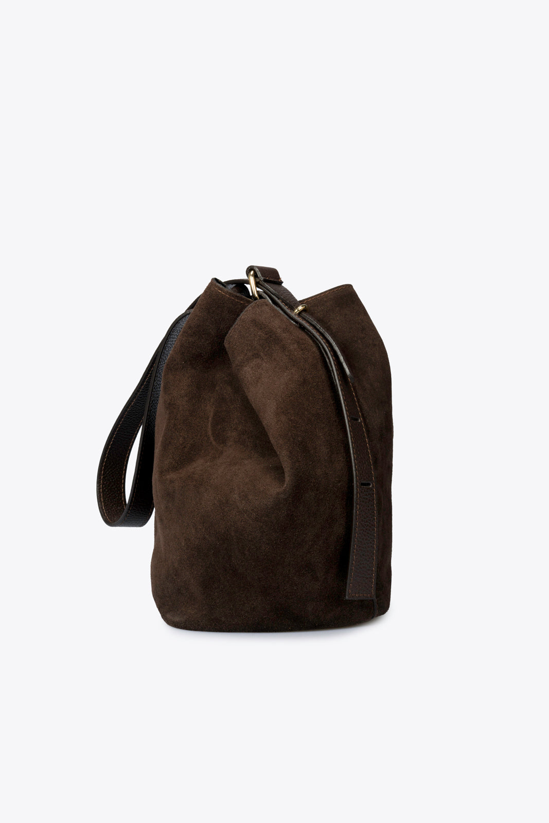 ARIAH Leather Shoulder Bag - Dark Brown