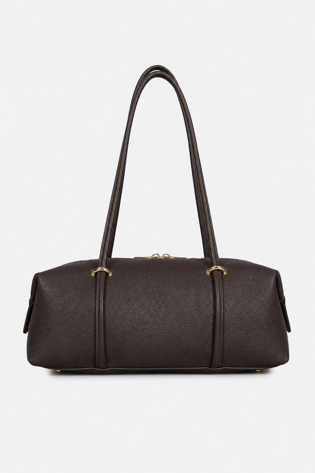 LIORA Leather Shoulder Bag - Dark Brown