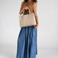 VANDA Leather Top Handle Bag - Taupe