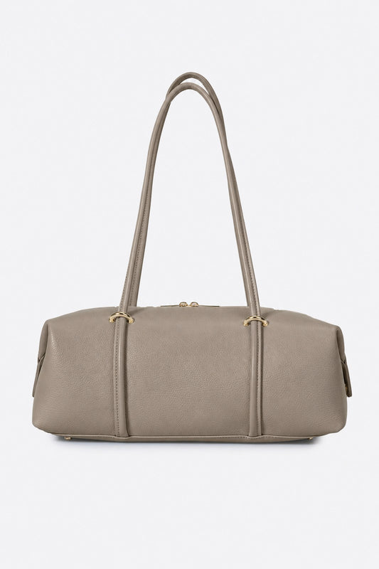 LIORA Leather Shoulder Bag - Fango