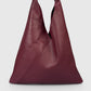 ZELDA Leather Top Handle Bag - Bordo