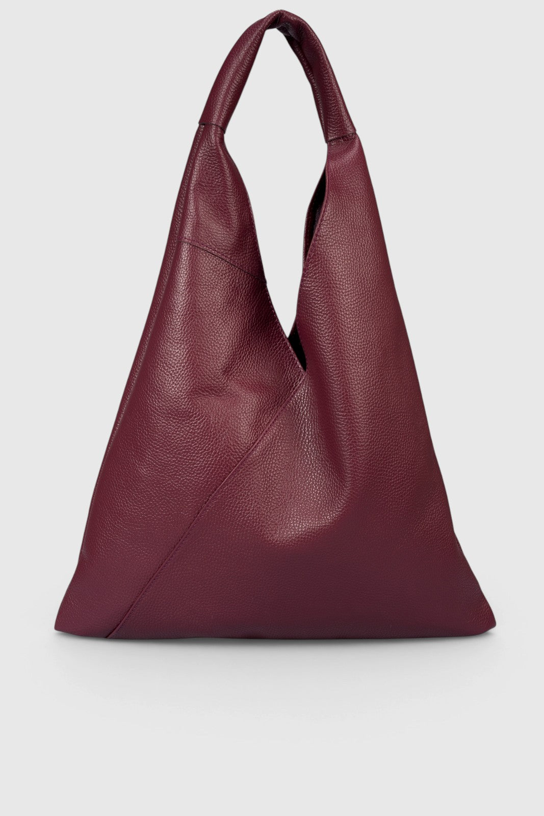 ZELDA Leather Top Handle Bag - Bordo