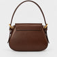 EDNA Leather Shoulder Bag - Brown