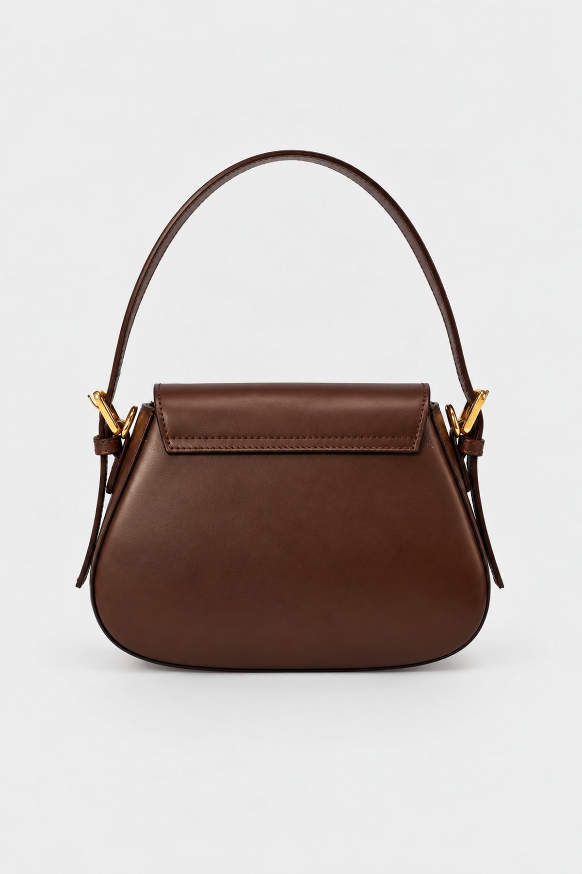 EDNA Leather Shoulder Bag - Brown
