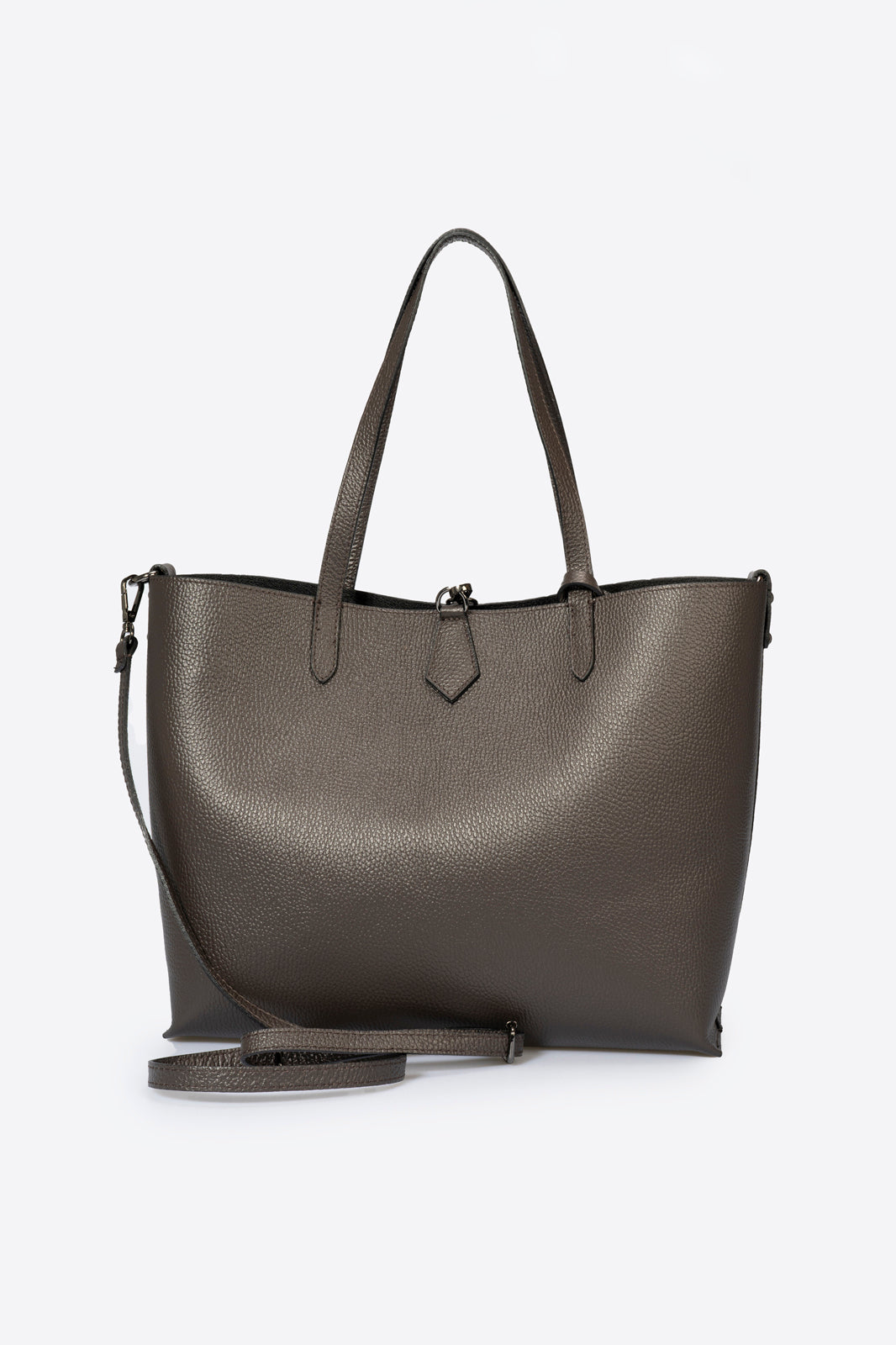NIOBE Leather Tote Bag - Brown