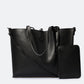 NIOBE Leather Tote Bag - Black