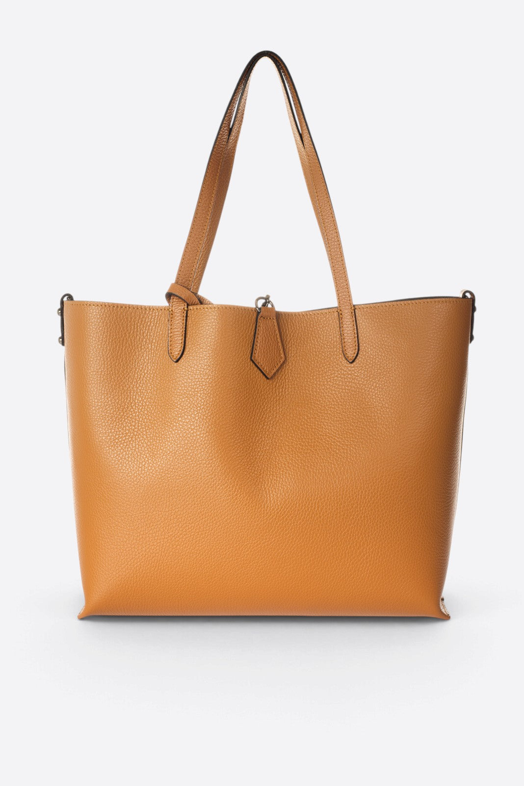 NIOBE Leather Tote Bag - Cognac Winter