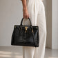 SAGE Leather Top Handle Bag - Black