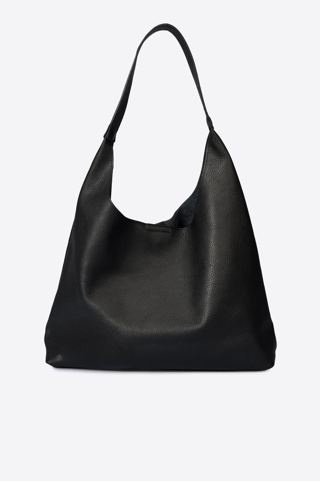 NAYA Leather Top Handle Bag - Black