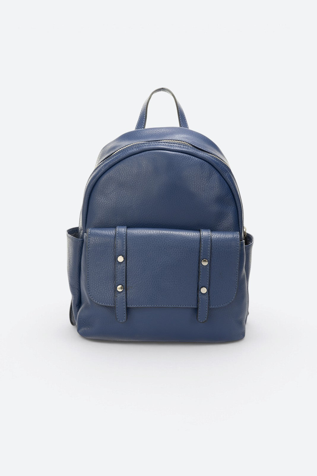 MALIKA Leather Backpack - Blue
