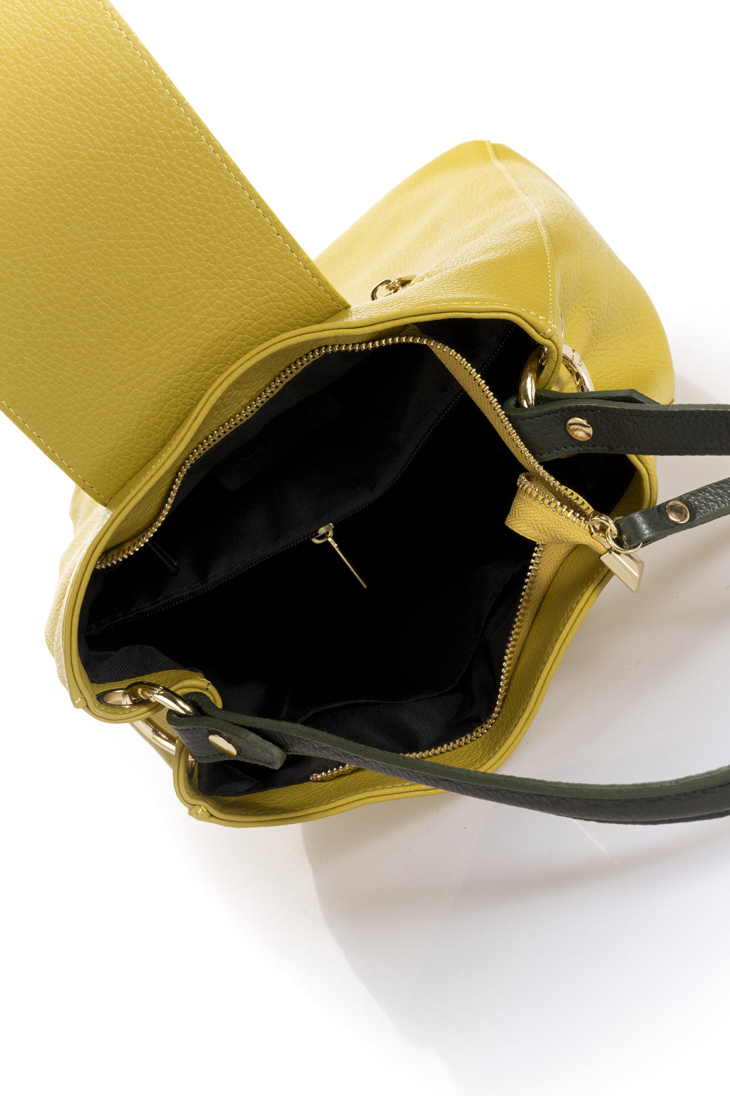 Leather Crossbody Bag 1249 - Pistacchio