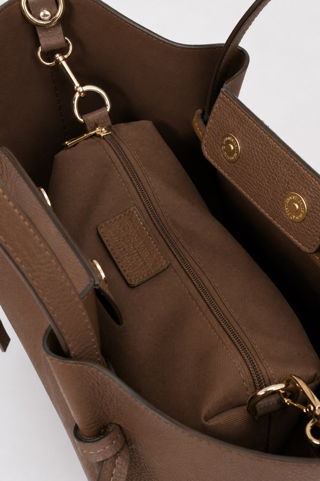 GIADA Leather Top Handle Bag - Brown