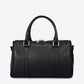 MIRIAM Leather Top Handle Bag - Black