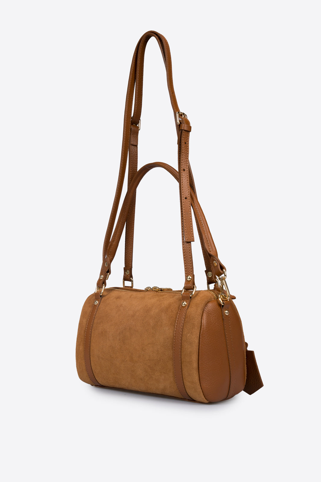 NOOR Leather Bowling Bag - Cognac
