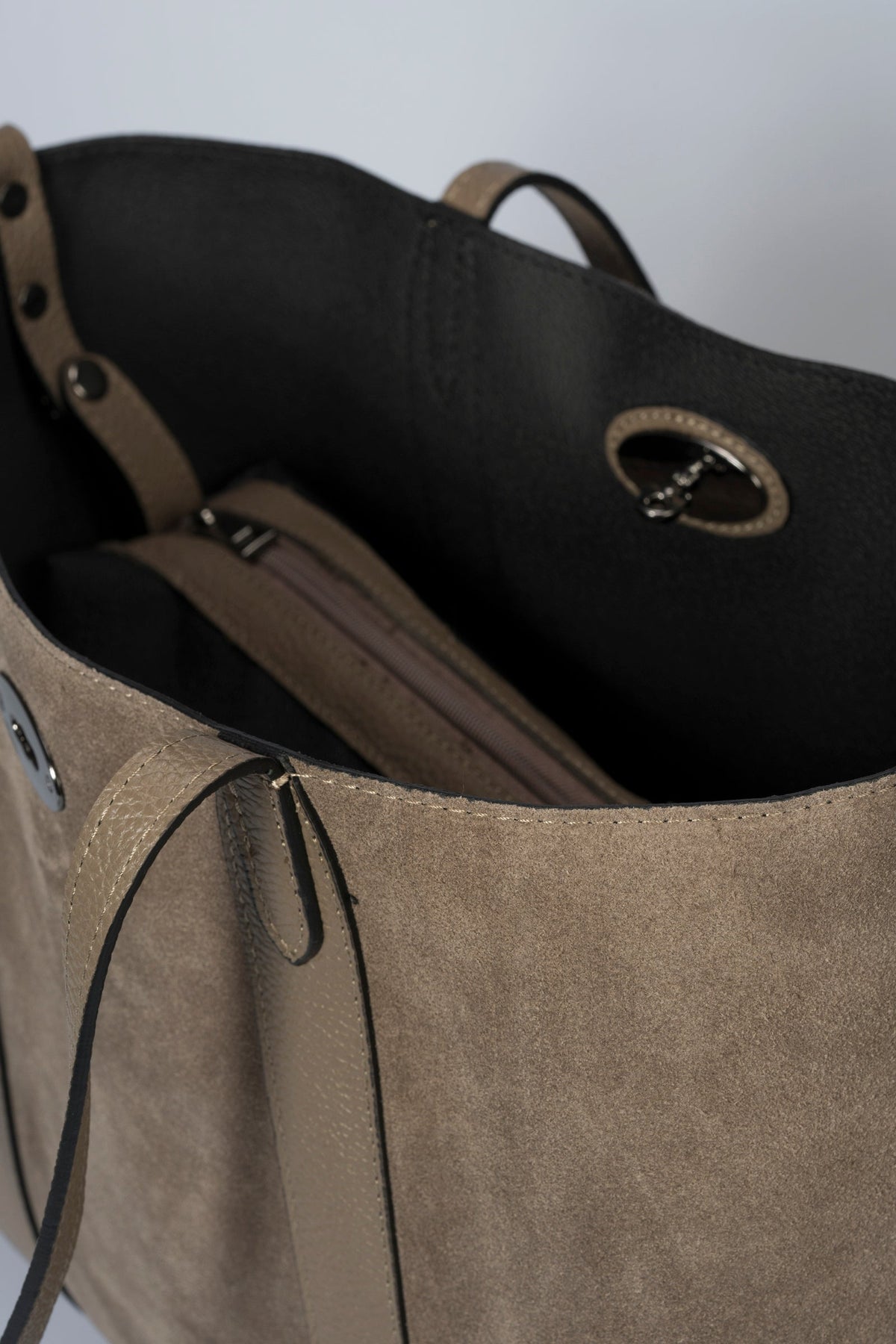 MYRA Leather Tote Bag - Fango