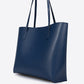 VALERIA Leather Top Handle Bag - Blue