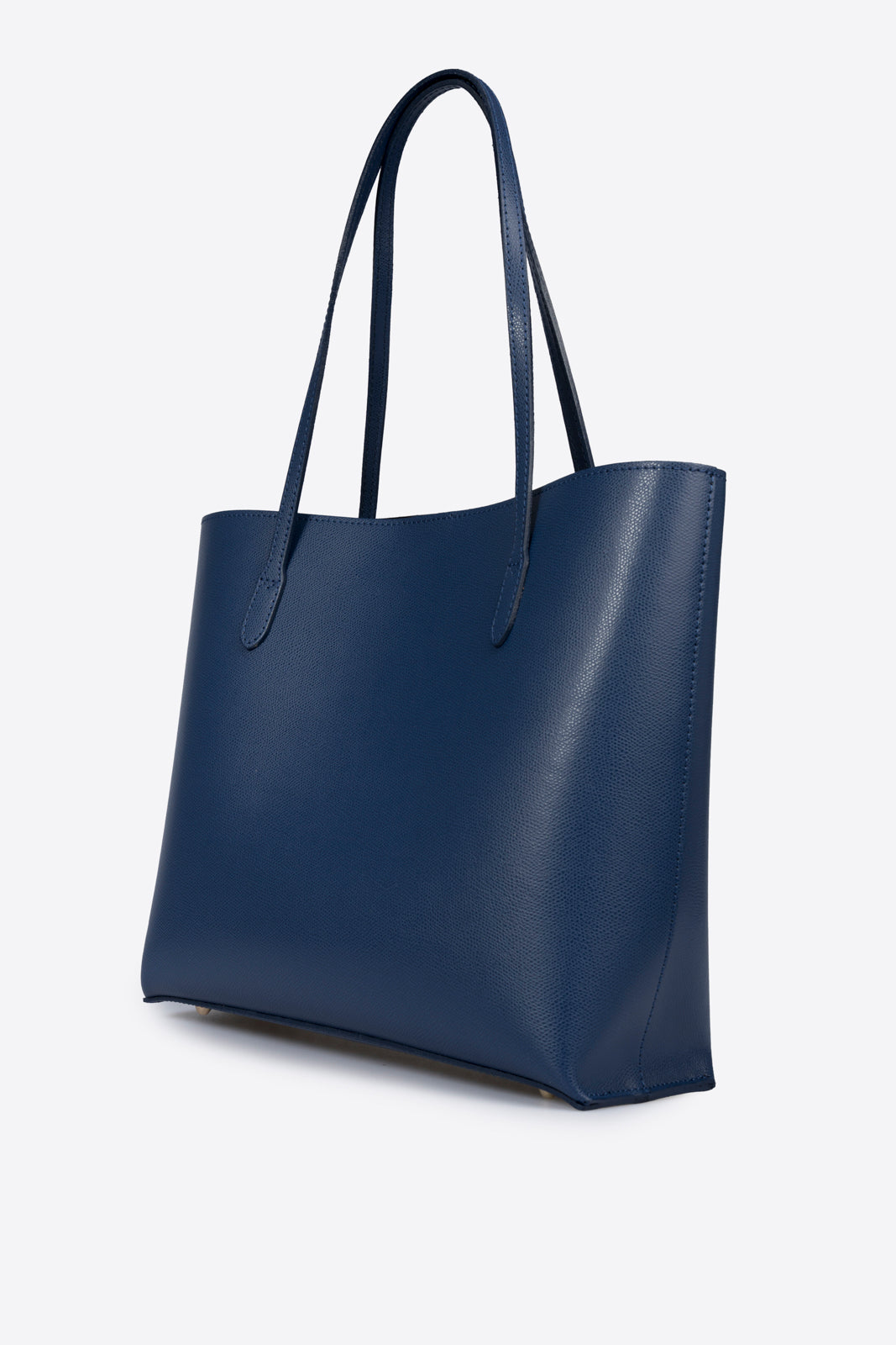 VALERIA Leather Top Handle Bag - Blue