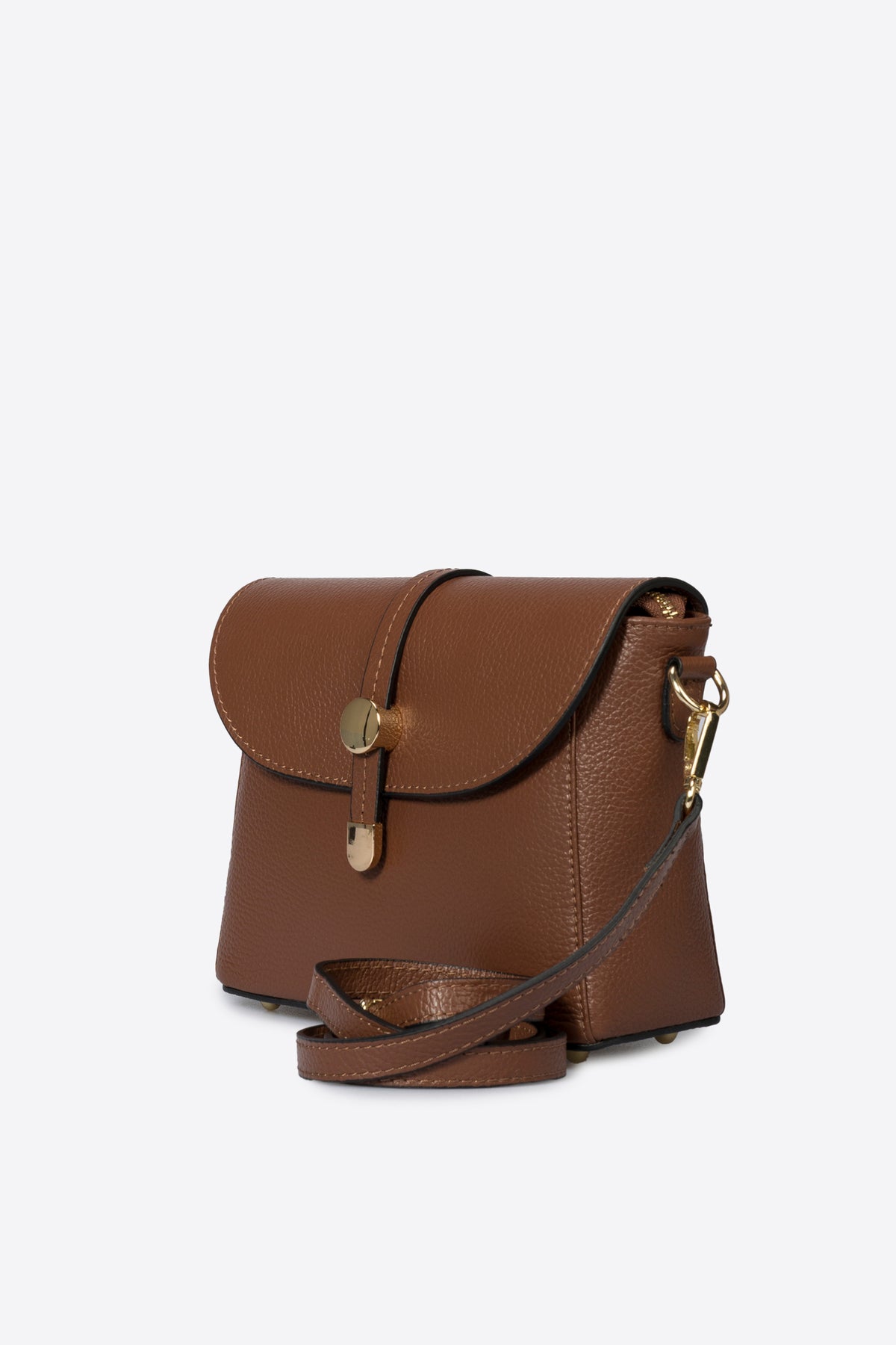 ADORE Leather Crossbody Bag - Brown