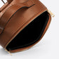 PAOLA Leather Backpack - Cognac