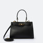 DALIA Leather Top Handle Bag - Nero