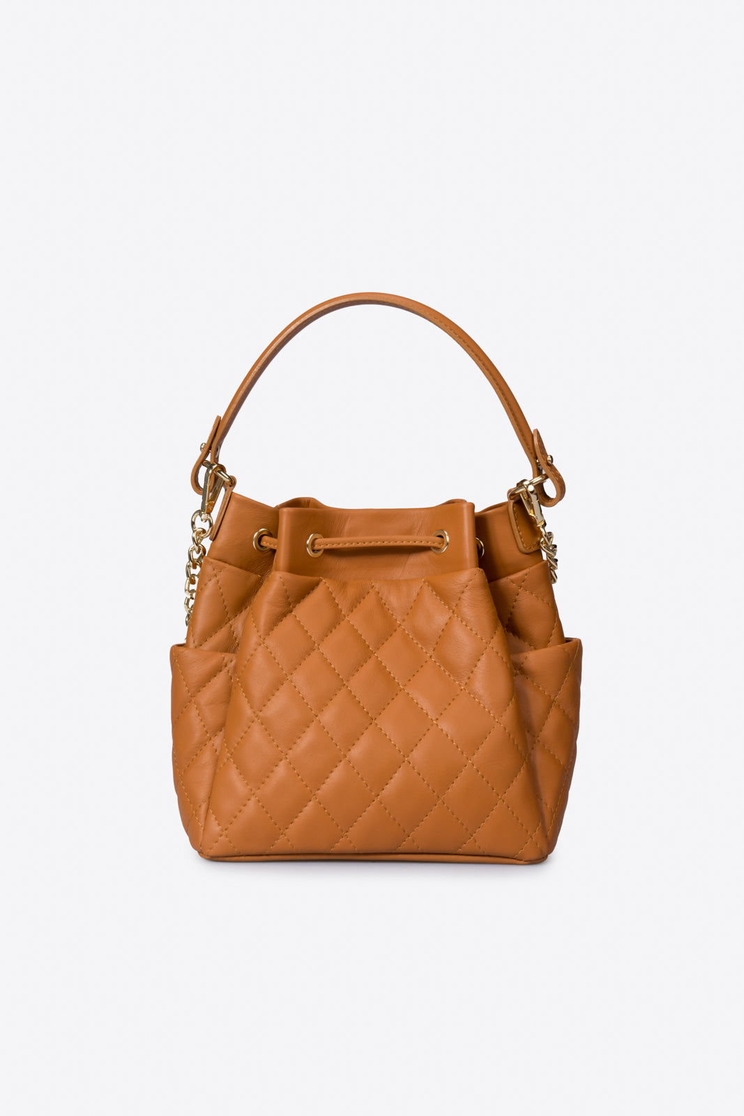 TILLY SMALL Leather Top Handle Bag - Cuoio