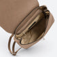 LYRA Leather Backpack - Taupe
