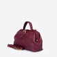 OPHELIE Leather Top Handle Bag - Bordo