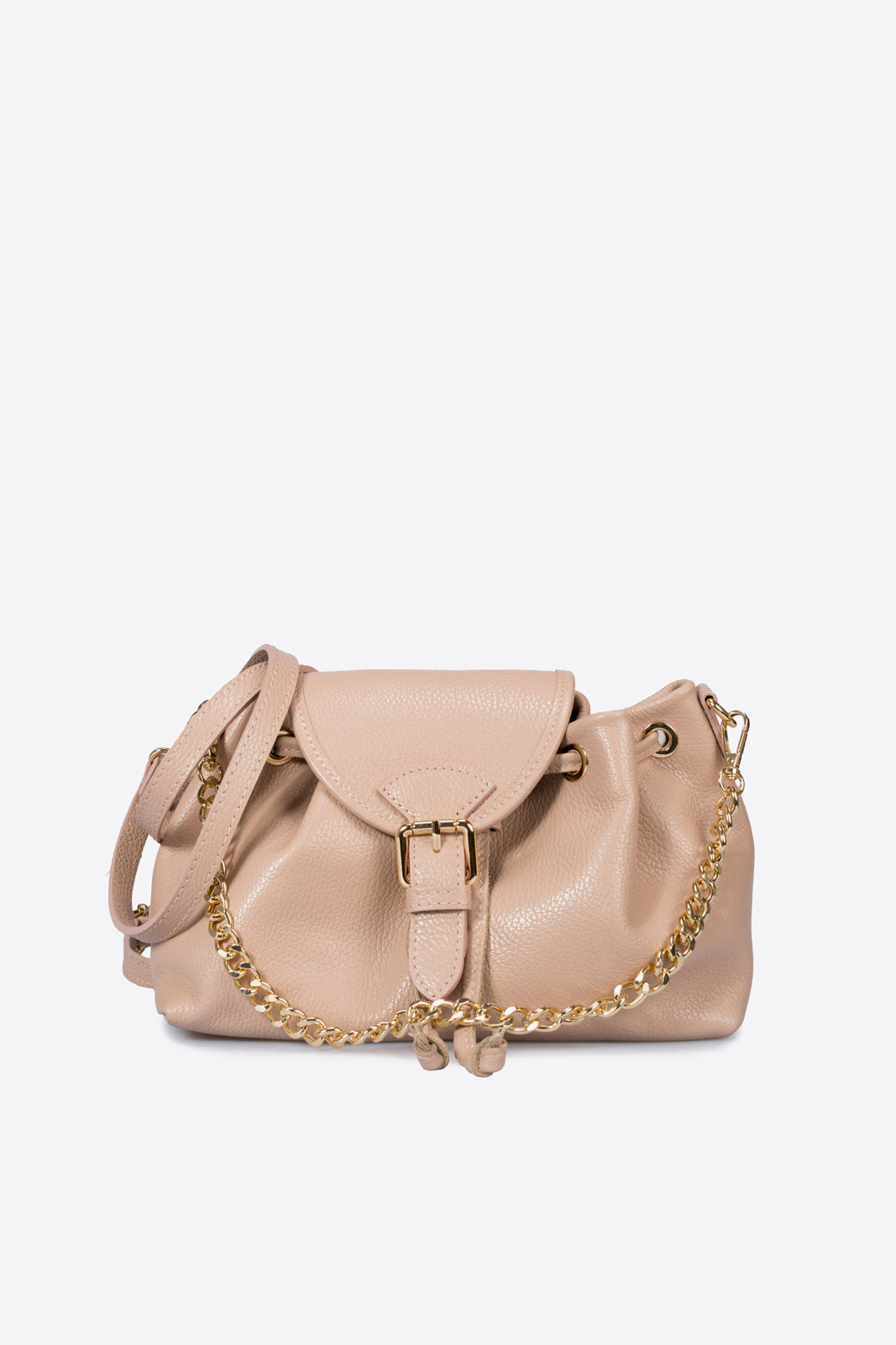 JOANNA Leather Top Handle Bag - Cipria