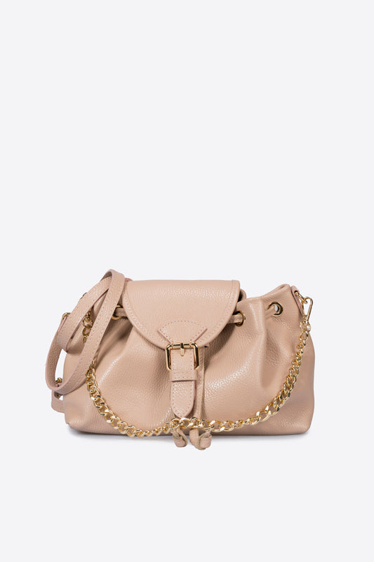 JOANNA Leather Top Handle Bag - Cipria