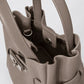 MIRANDA Leather Top Handle Bag - Fango