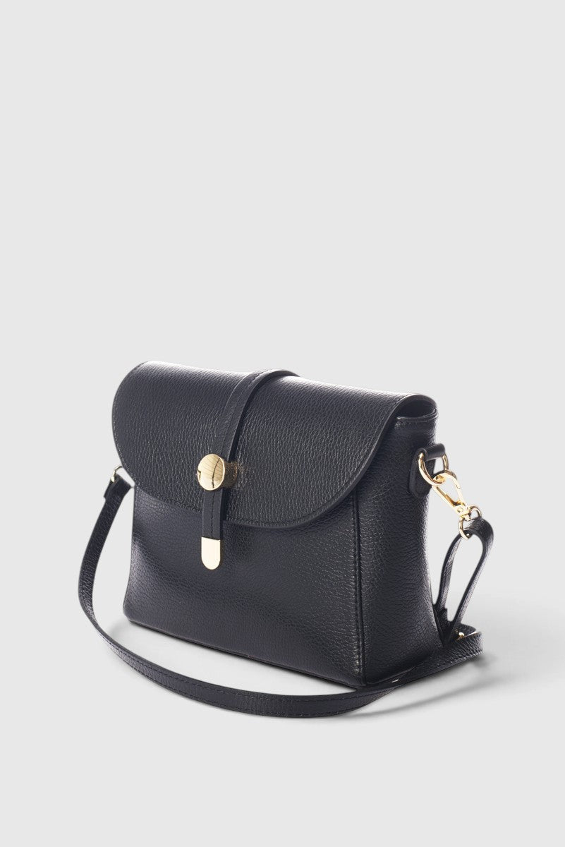 ADORE Leather Crossbody Bag - Black