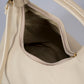 LYDIE Leather Top Handle Bag - Beige