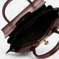 RUTH Leather Top Handle Bag - Bordo