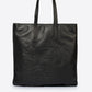 Leather Top Handle Bag 3638 - Black