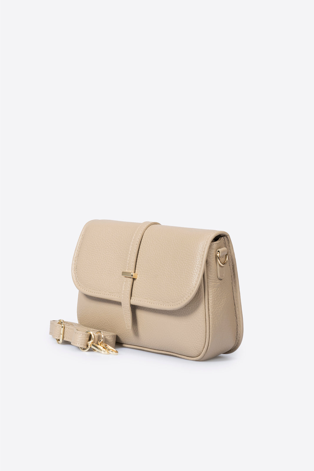 AMALFI Leather Crossbody Bag - Fango