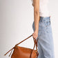 CASIA Leather Crossbody Bag - Cuoio