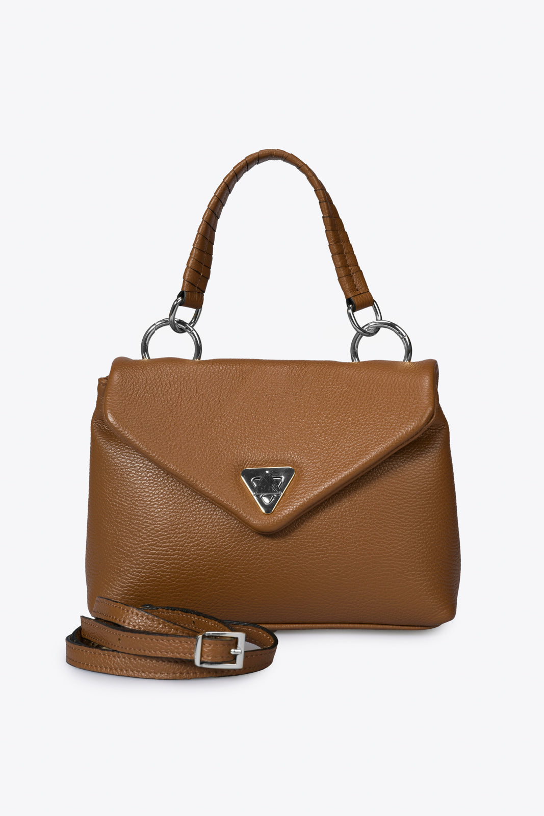 Leather Top Handle Bag 4038 - Cuoio