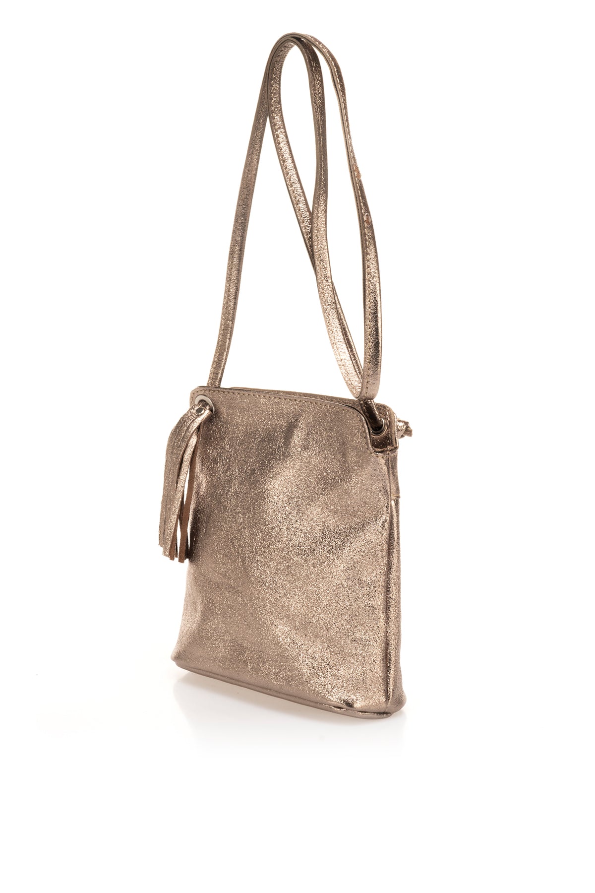 Leather Crossbody Bag 3547 - Gun Metal