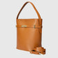 MYRTO Leather Top Handle Bag - Cognac