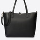 ROMY Leather Top Handle Bag - Black
