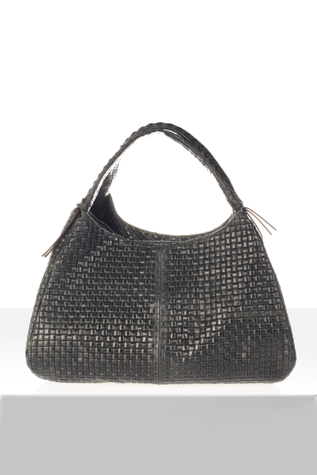 Leather Tote Bag 9914 - Black